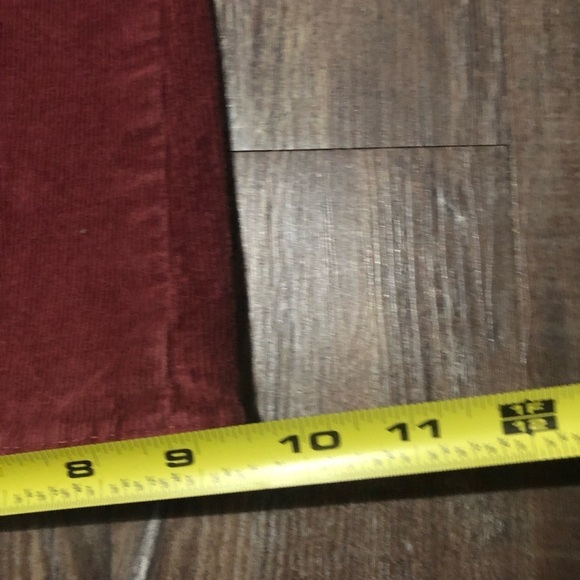 Current/Elliott Pants Women's 26 Corduroy Burgundy High Rise Flare Retro 70s - Picture 5 of 6